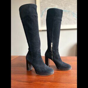 Michael Kors Suede Knee-High Platform Boots